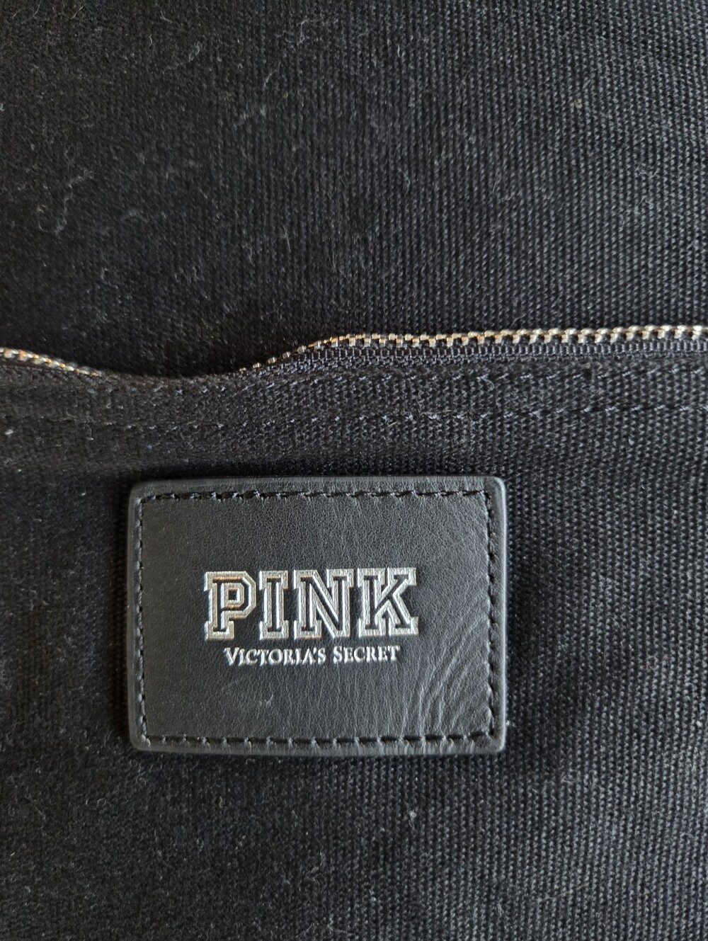 PINK Victoria's Secret Black Canvas Daypack Backpack - Picture 5 of 8